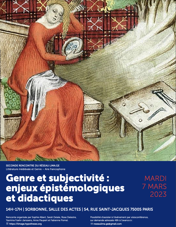 Genre et subjectivité : enjeux épistémologiques et didactiques (Paris Sorbonne)