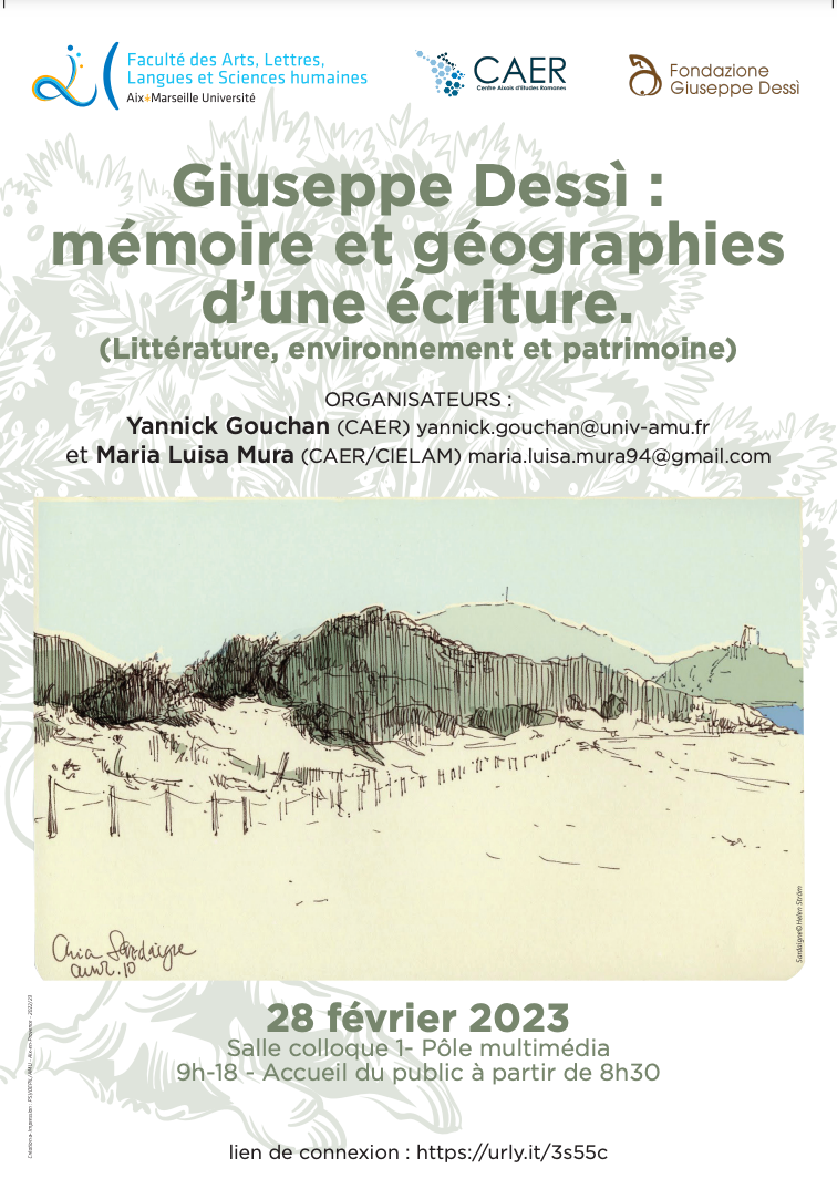 Giuseppe Dessi. Mémoire et géographies d'une écriture. Littérature, environnement, patrimoine (Aix-Marseille Univ.)