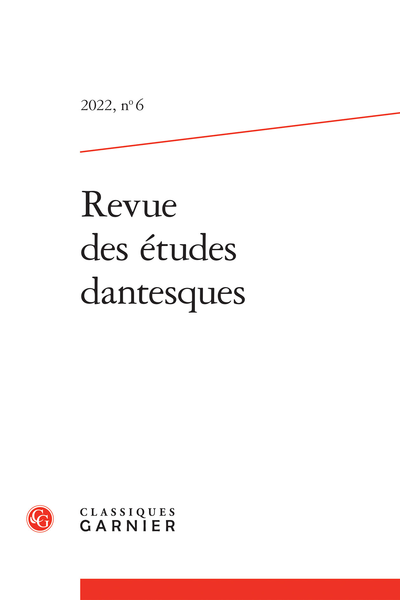 Revue des études dantesques 2022, n° 6 varia
