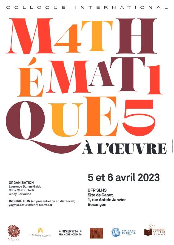 Mathématiques à l’œuvre. Mathématiques, littérature, arts (Besançon )