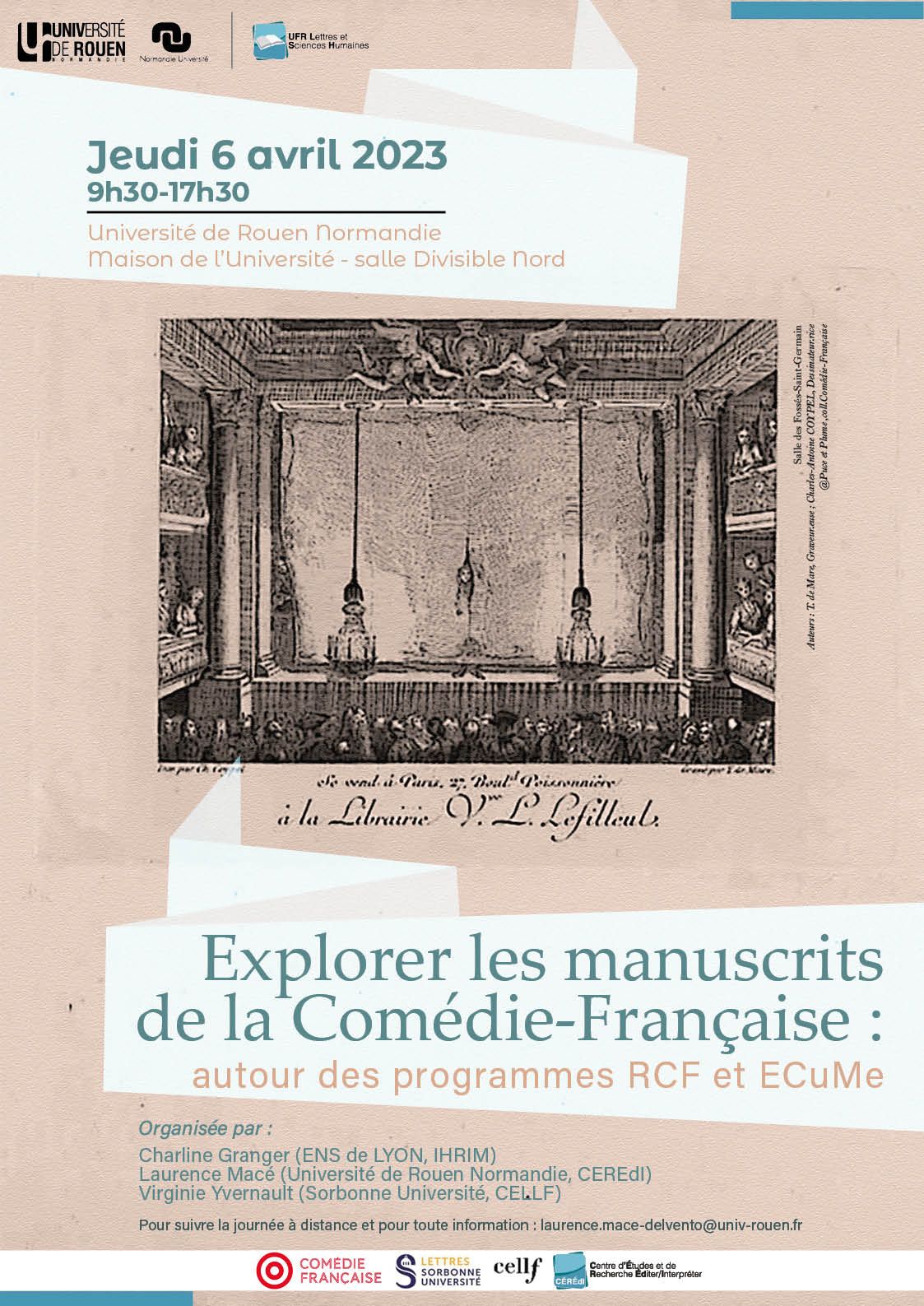 REPORTÉE – Explorer les manuscrits de la Comédie-Française : autour des programmes RCF et ECuMe