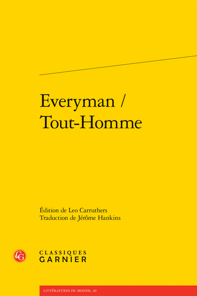 Everyman / Tout-Homme (éd. Leo Carruthers, trad. Jérôme Hankins)