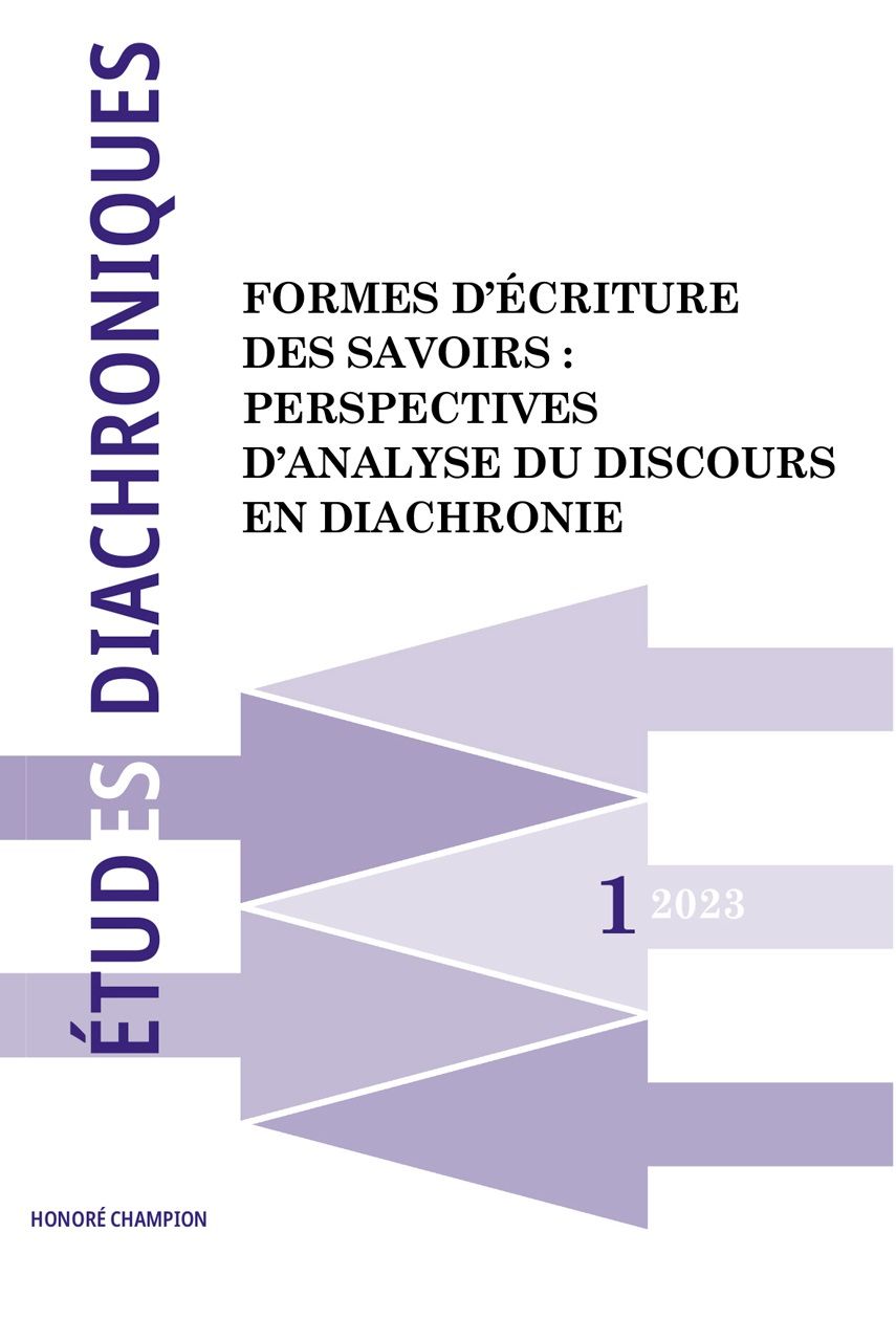 Études Diachroniques, n° 1: