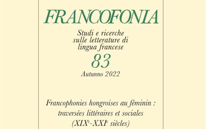 Francofonia, n° 83 : 
