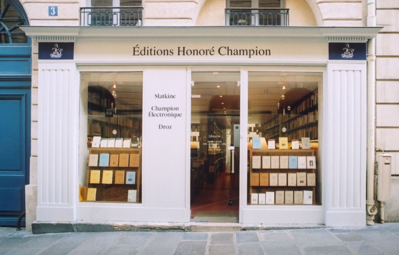 Une nouvelle collection chez Honoré Champion