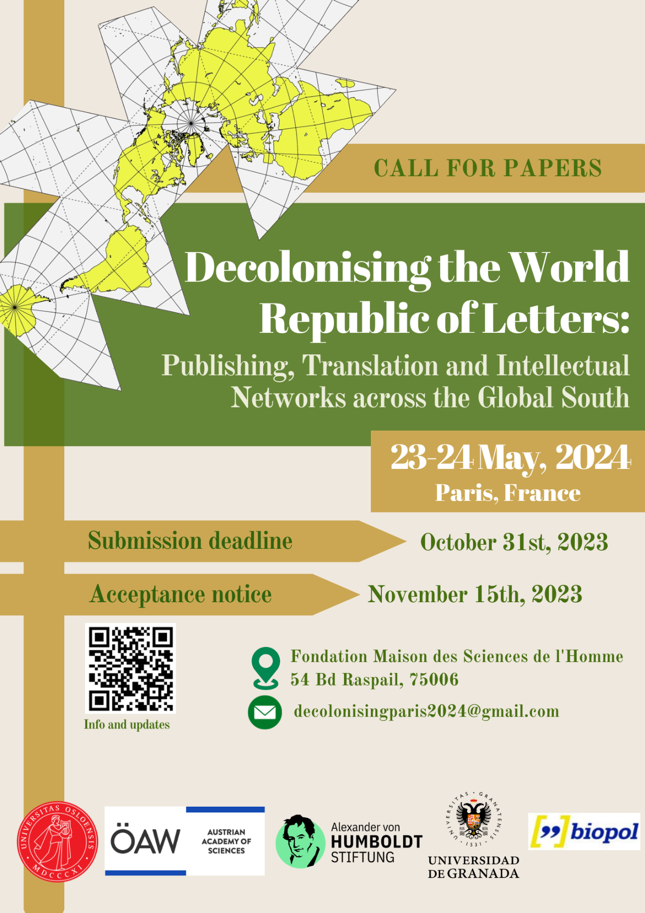 Decolonising the World Republic of Letters: Translation, Circulation, and Intellectual Networks across the Global South (Paris)