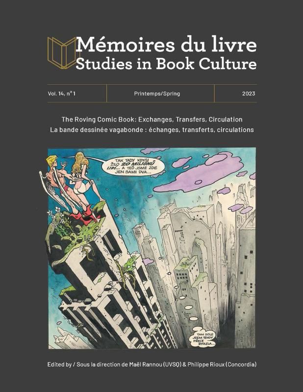 Mémoires du livre/Studies in Book Culture, vol. 14-1 :