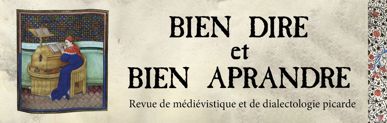 Bien Dire et Bien Aprandre, revue de médiévistique et de dialectologie picarde