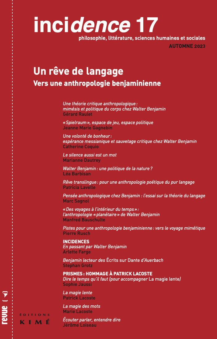 Incidences, n° 17 :