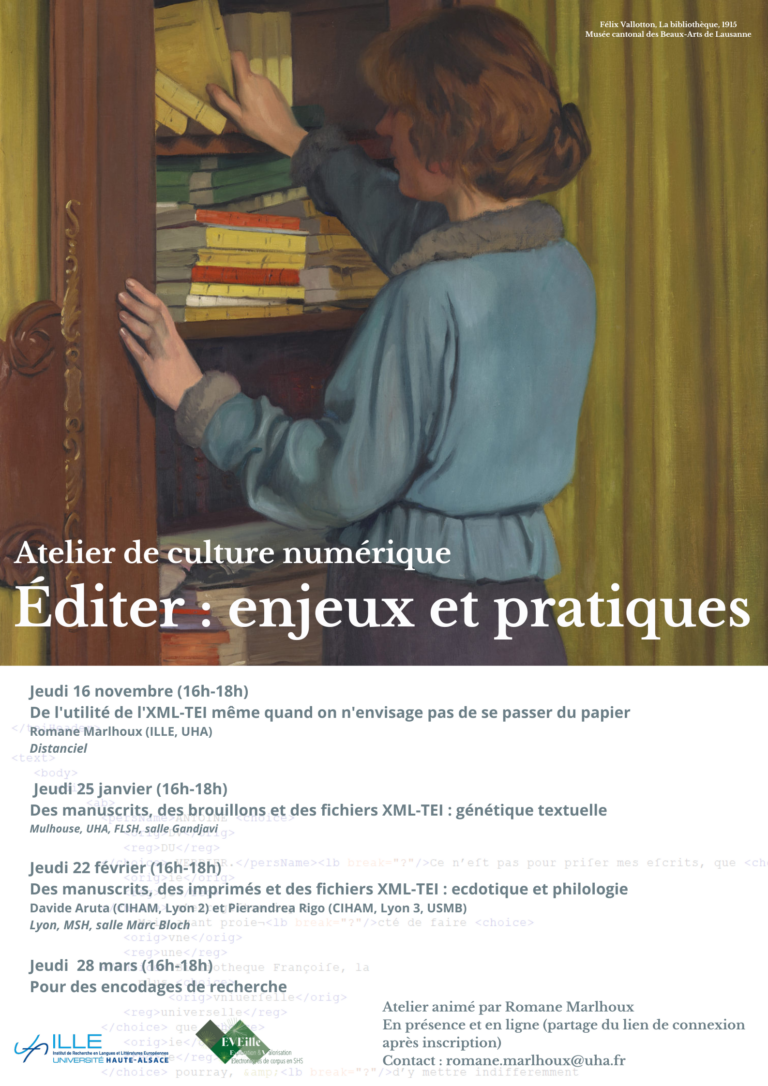 Atelier de culture numérique : Éditer, enjeux et pratiques : séance 1