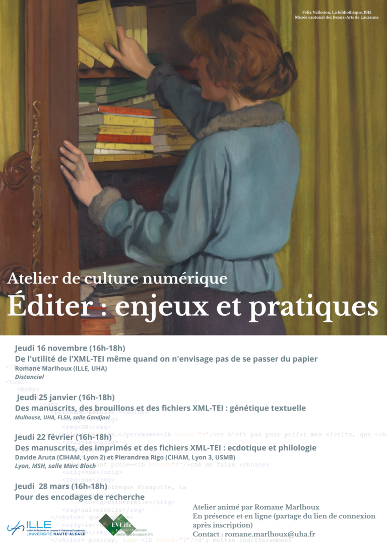 Atelier de culture numérique : Éditer, enjeux et pratiques : séance 1 