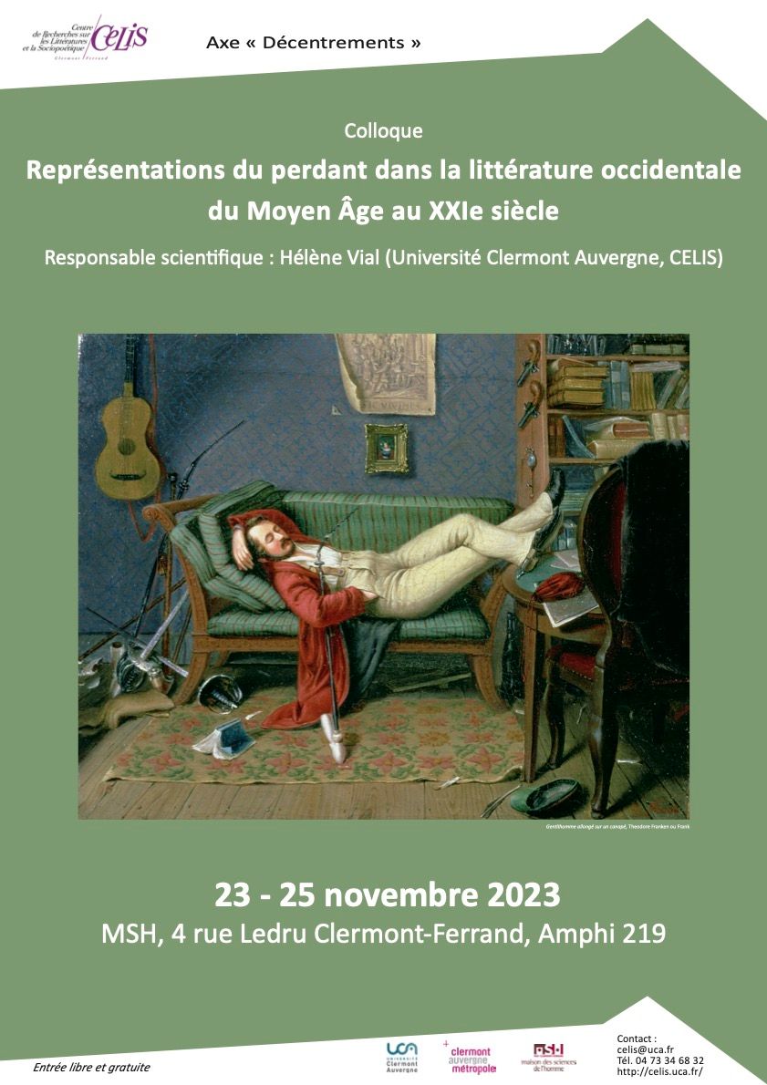 Représentations du perdant dans la littérature occidentale du Moyen Âge au XXIe s. (Clermont-Ferrand)