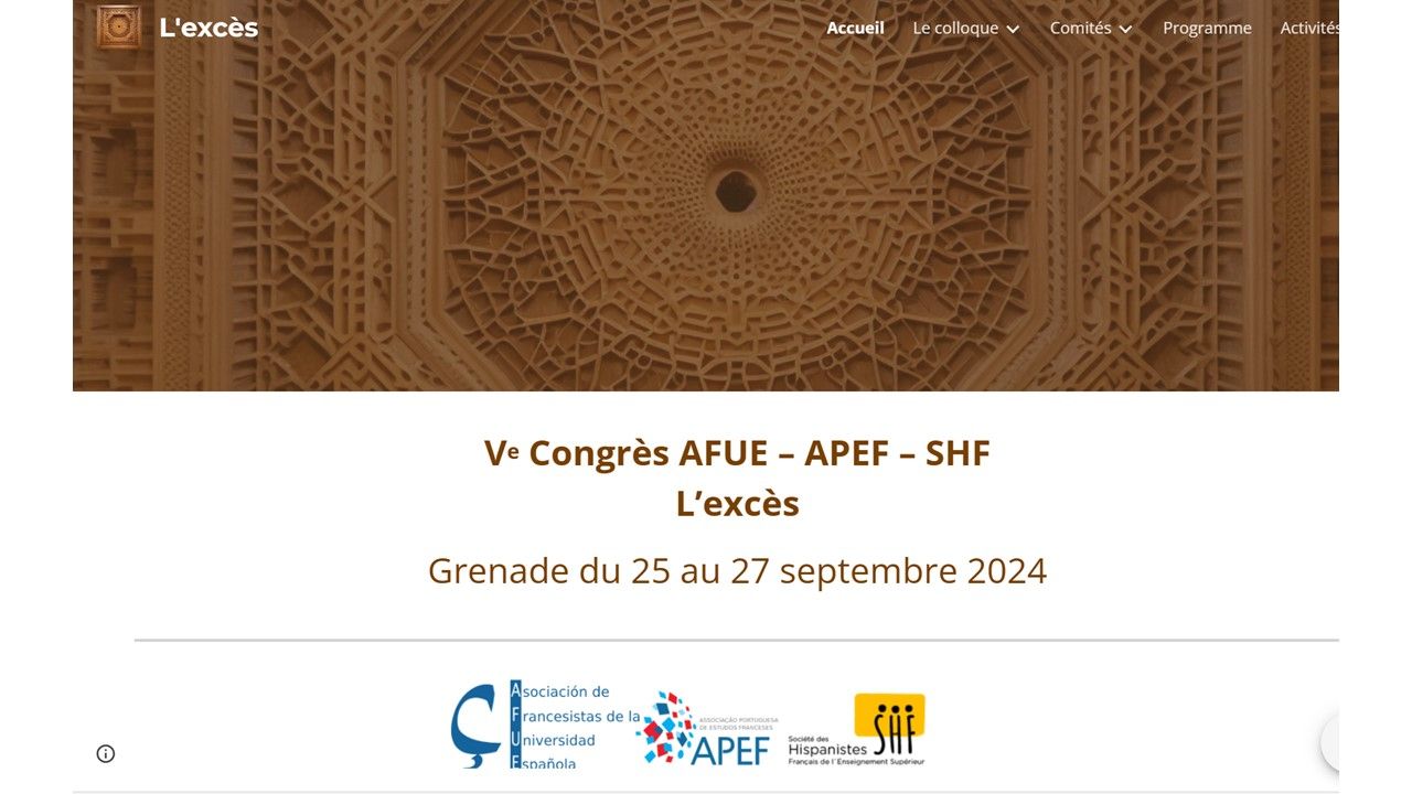 L’excès - Ve Congrès AFUE – APEF – SHF (Grenade)