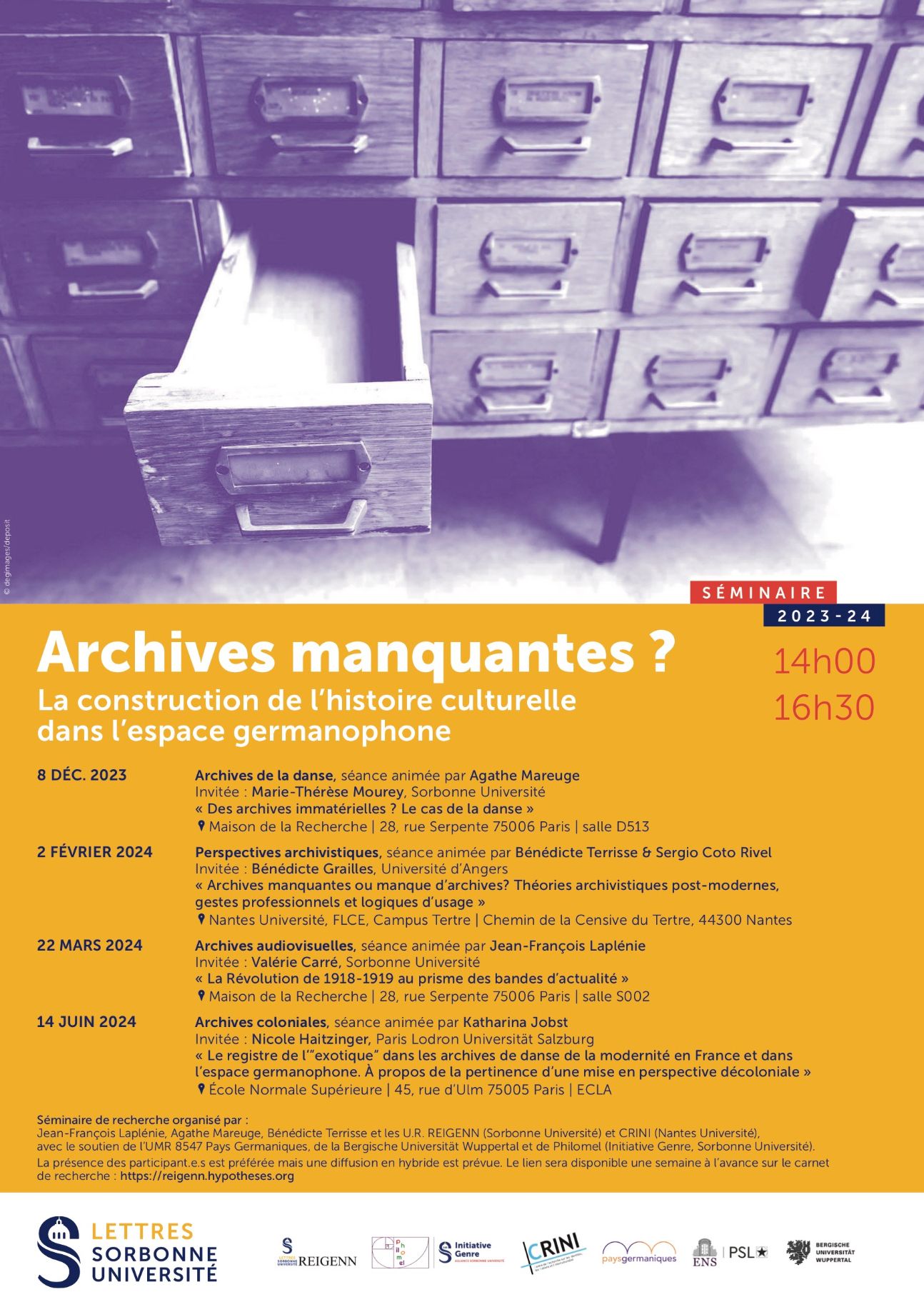 Archives manquantes ? La construction de l'histoire culturelle dans l'espace germanophone (Paris & Nantes)