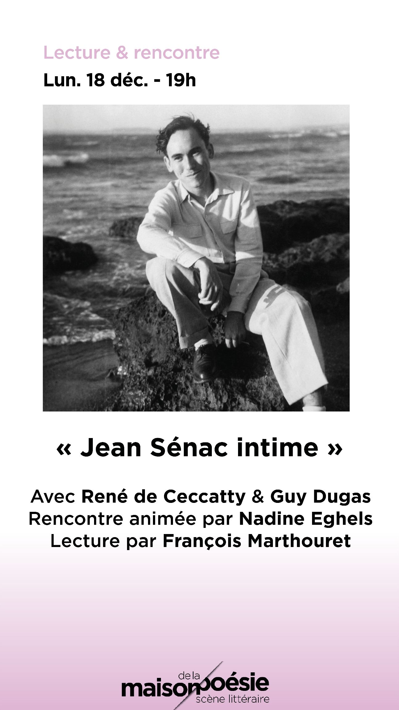 Jean Sénac intime (Maison de la Poésie, Paris)