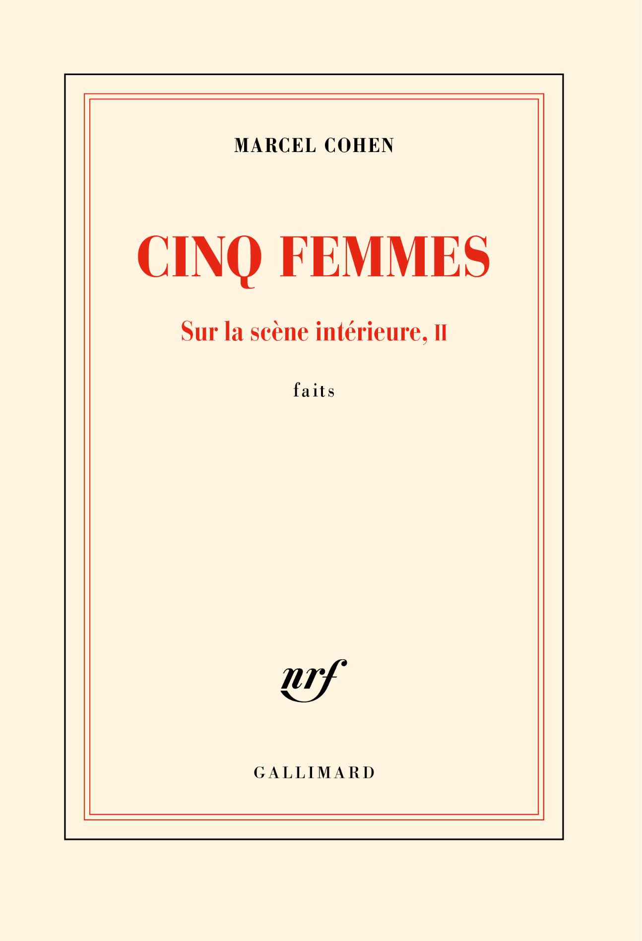 Marcel Cohen, Cinq femmes