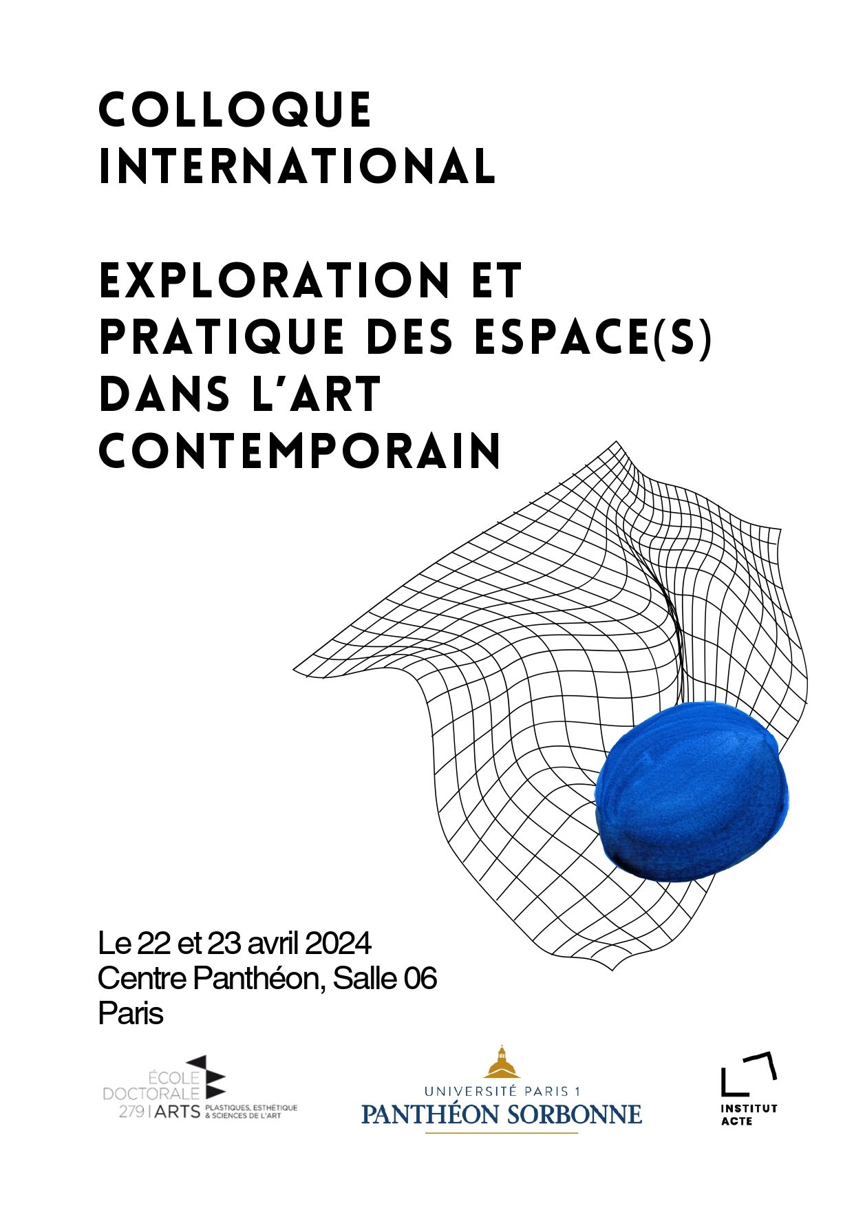 Colloque international « Exploration et pratique des espace(s) dans l’Art contemporain » (Paris)