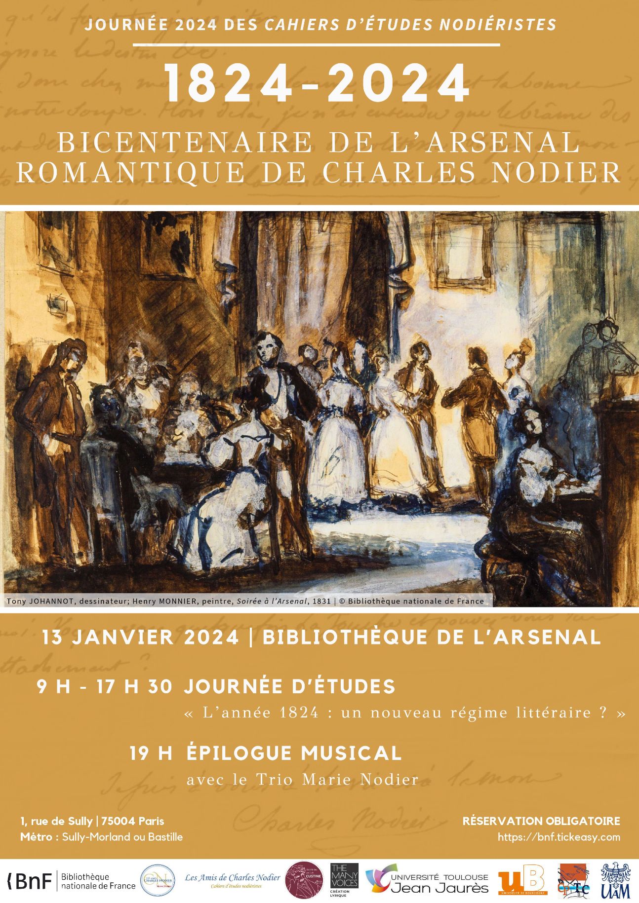 1824-2024 : Bicentenaire de l’Arsenal romantique de Charles Nodier (BnF Arsenal)