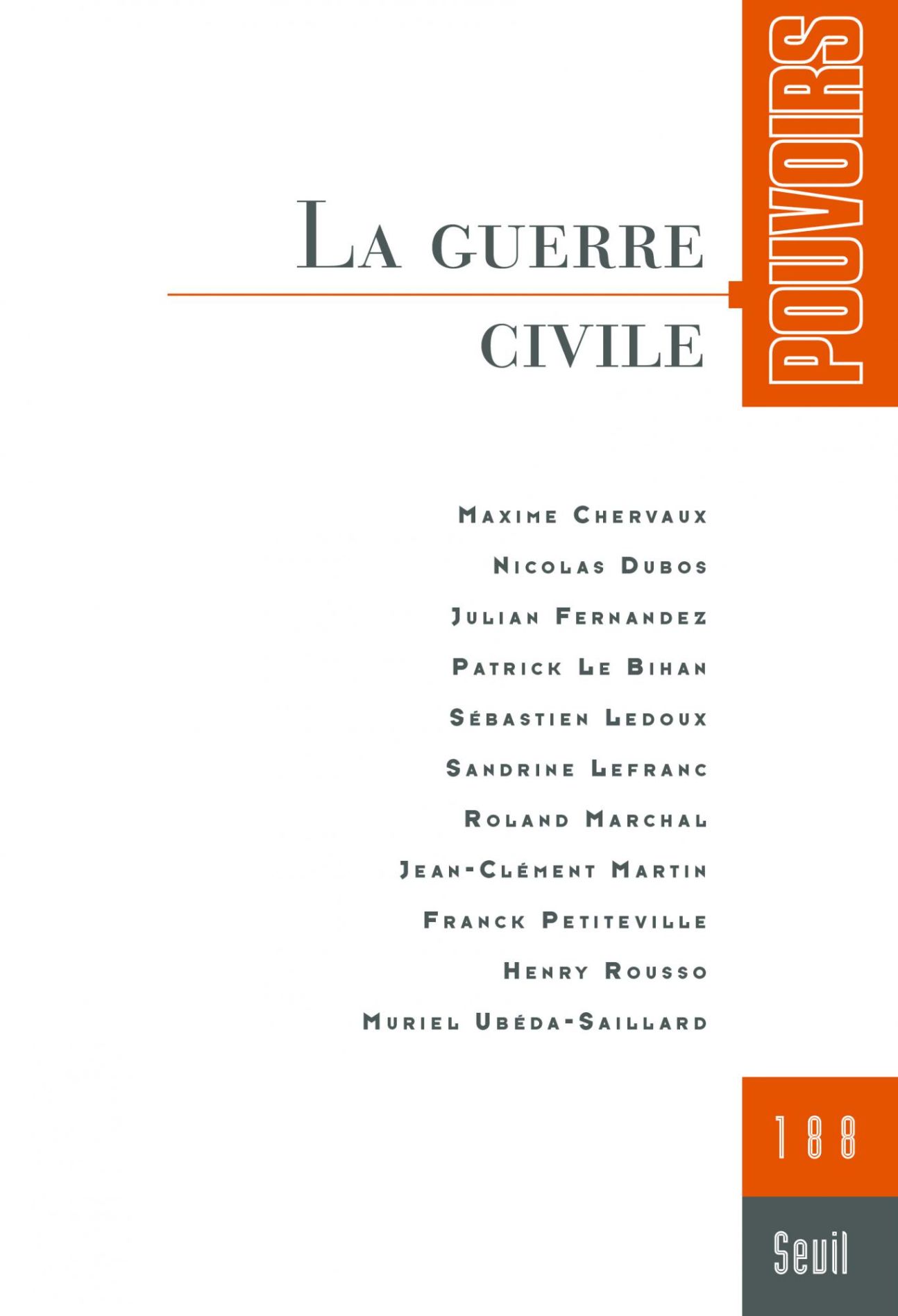 Pouvoirs, n° 188 :
