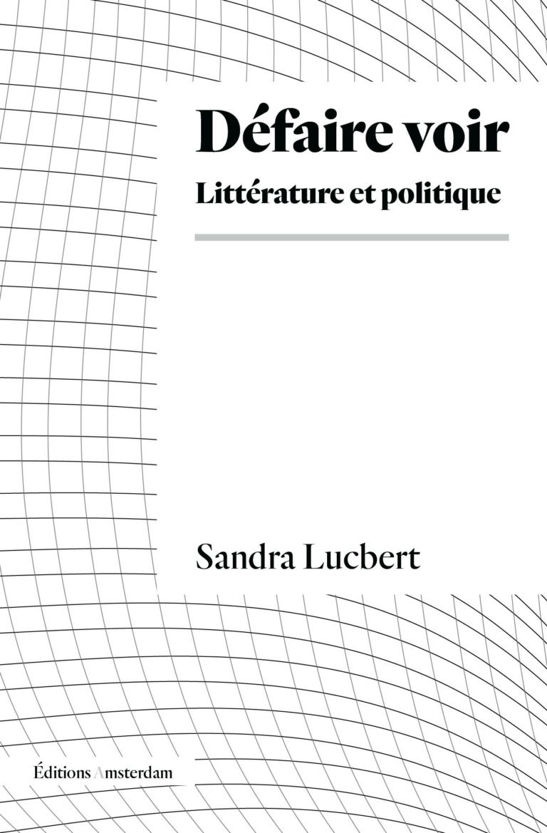 Sandra Lucbert, Défaire voir : littérature et politique