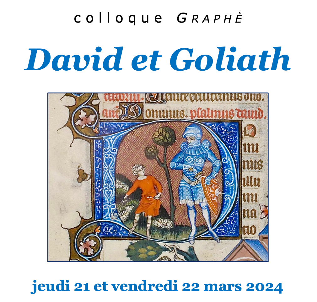 Colloque Graphè 2024 : David et Goliath (Arras)