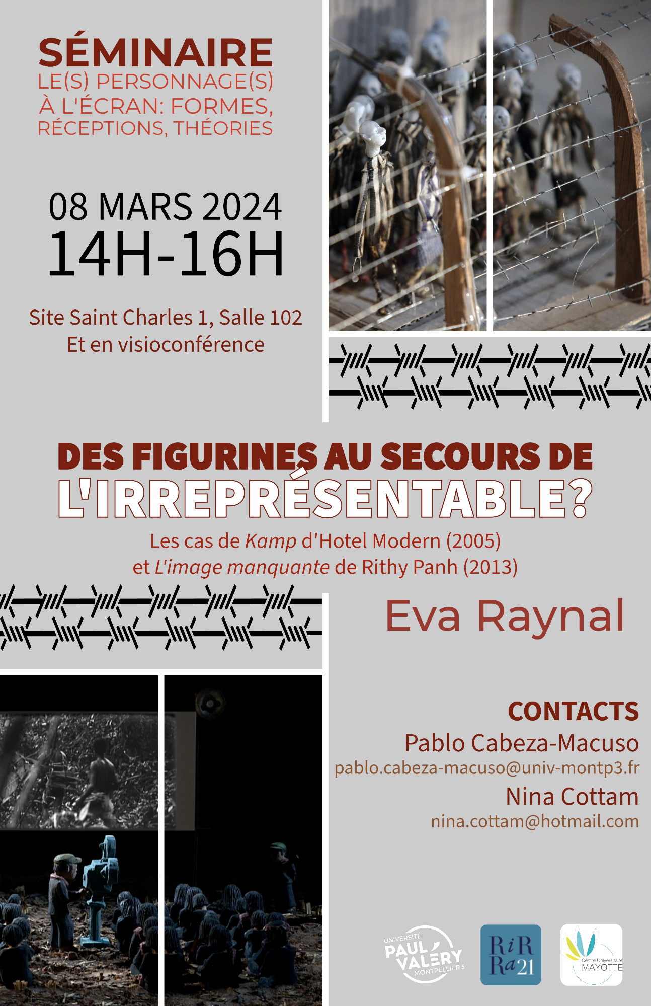 Le(s) personnage(s) à l’écran : formes, réceptions, théories. Conf. d'Eva Raynal (Montpellier)