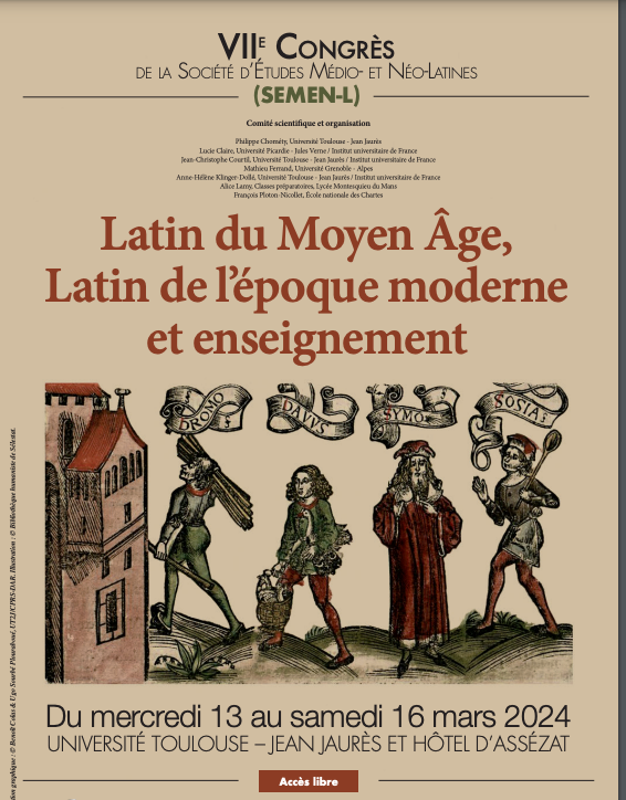 Latin du Moyen Âge, latin de l’époque moderne et enseignement (VIIe Congrès de la Société d’Études Médio et Néo-Latines, Toulouse)