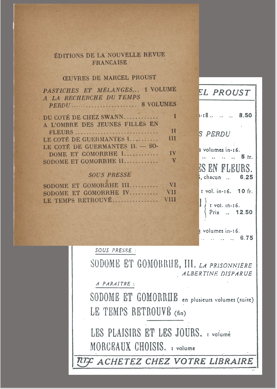 Sodome et Gomorrhe III, centenaire d’un tome fantôme : retour sur La Prisonnière et Albertine disparue (ENS Paris)