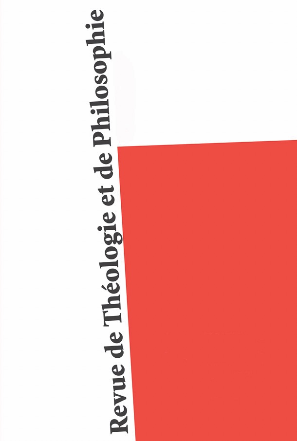 Revue de Théologie et de Philosophie, n° 155-4 :
