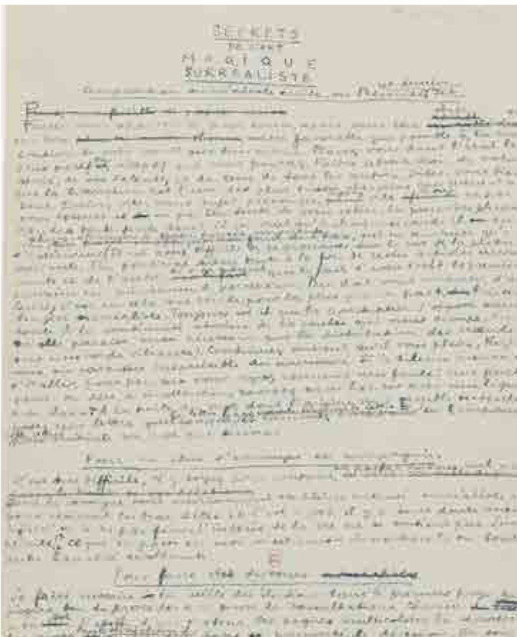 Les manuscrits d'André Breton sur Gallica