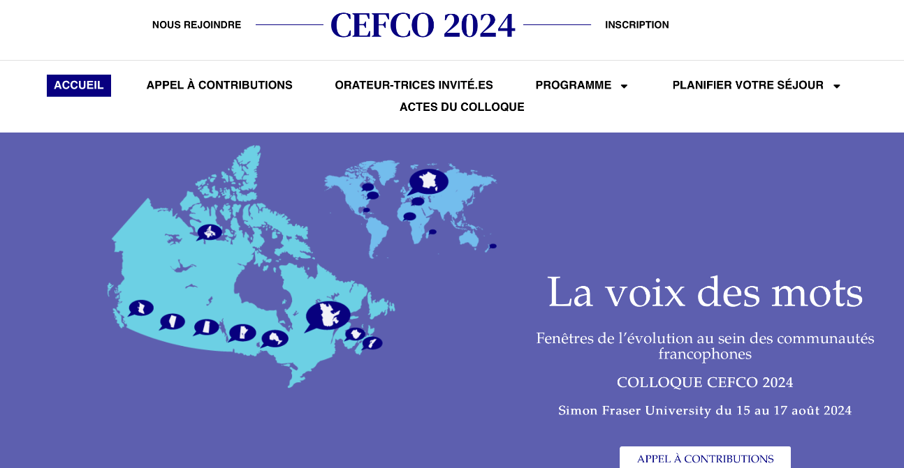 La voix des mots. Fenêtres de l’évolution au sein des communautés francophones (Colloque CEFCO 2024, Vancouver)