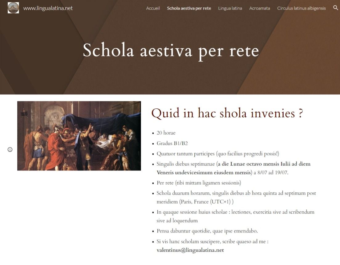 Schola aestiva per rete