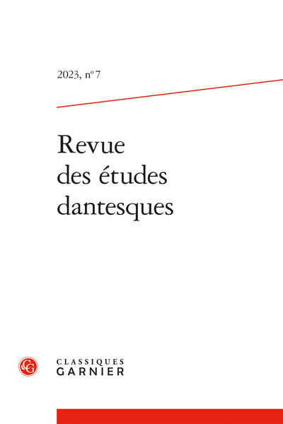 Revue des études dantesques 2023, n° 7 : varia