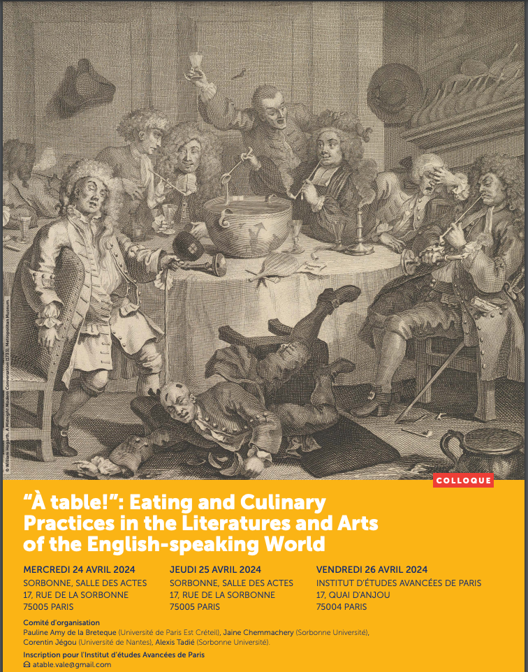 A table ! Eating and Culinary Practices in the Literatures and Arts of the English-Speaking World (Paris)