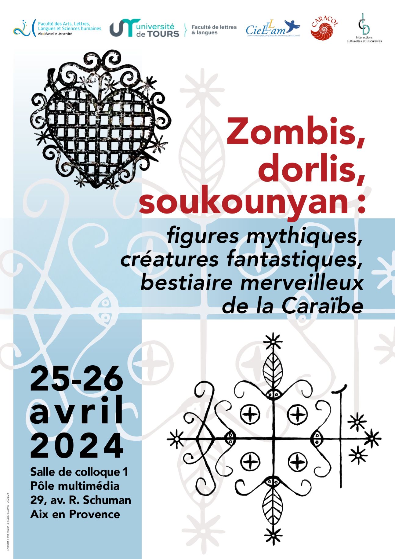 Zombis, dorlis, soukounyan : figures mythiques, créatures fantastiques, bestiaire merveilleux de la Caraïbe (Aix-en-Provence)