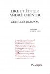 Georges Buisson, Lire et éditer André Chénier