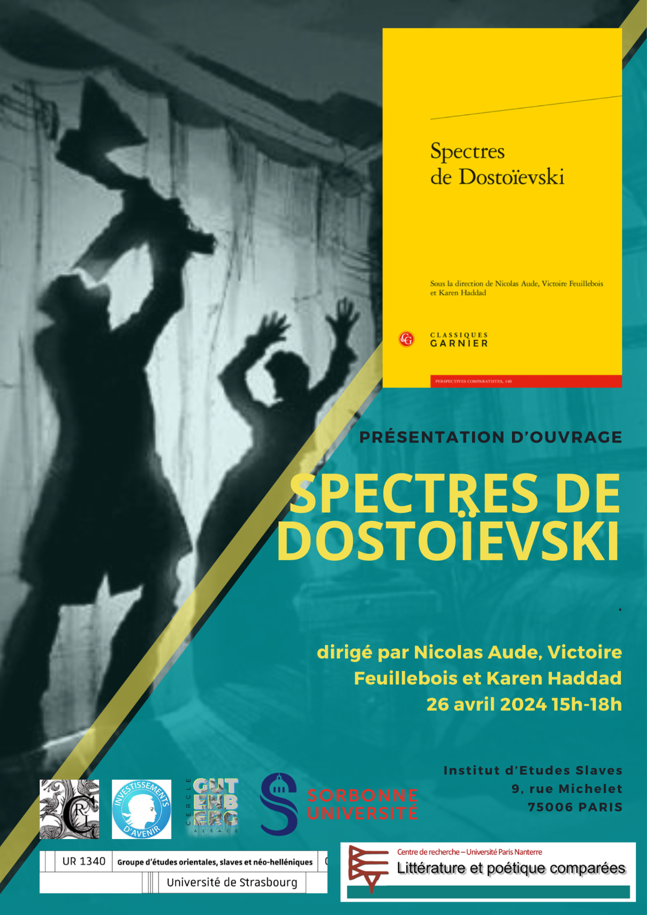 Présentation des Spectres de Dostoïevski à l'Institut d'Études slaves (Paris & en ligne)