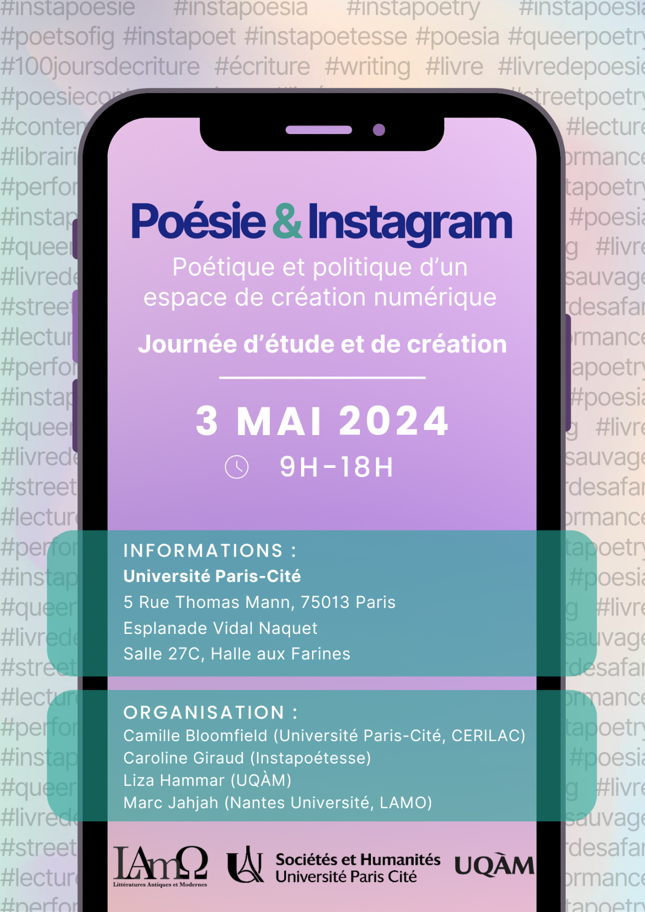 Poésie & Instagram : poétique & politique d’un espace numérique contemporain (Paris Cité)