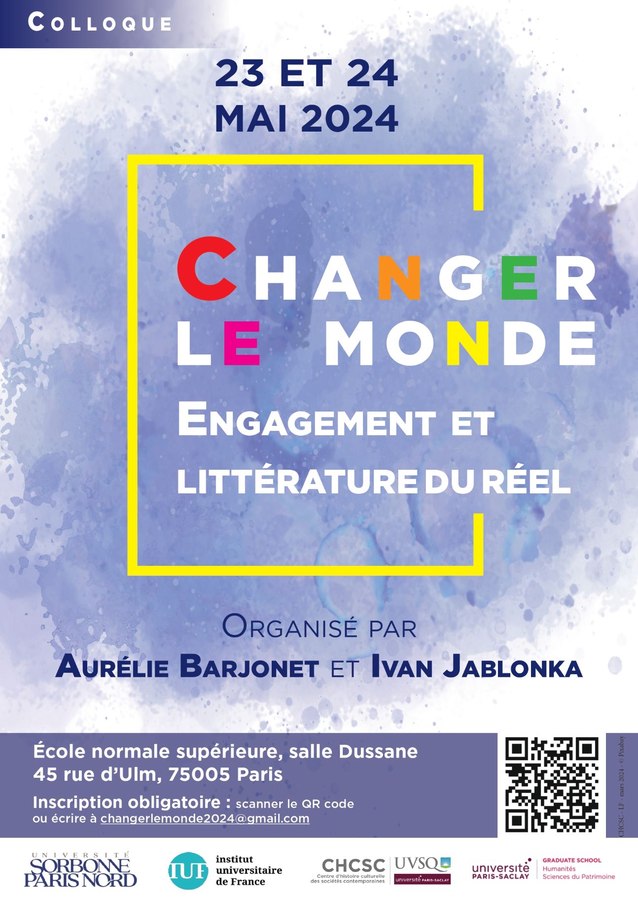 Changer le monde. Engagement et littérature du réel (ENS Paris)