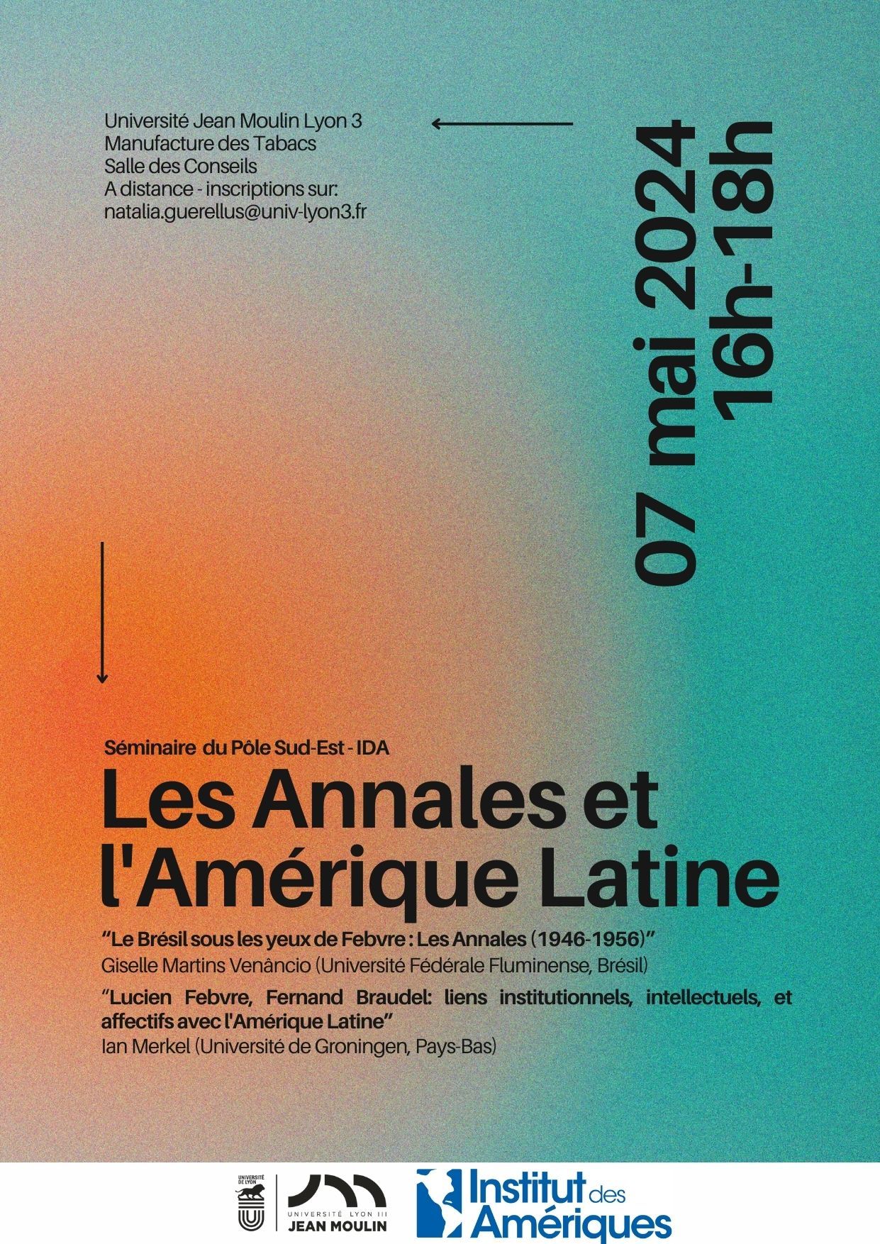 Les Annales et l'Amérique Latine (Séminaire du Pôle Sud-Est - Institut des Amériques, Lyon)