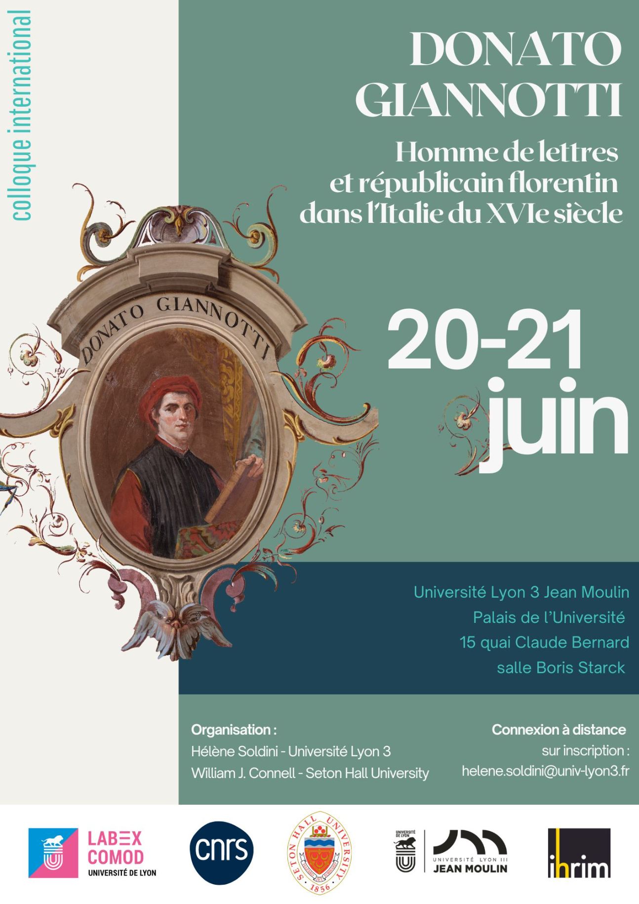 Donato Giannotti. Homme de lettres et républicain florentin dans l'Italie du XVIe siècle (Lyon)