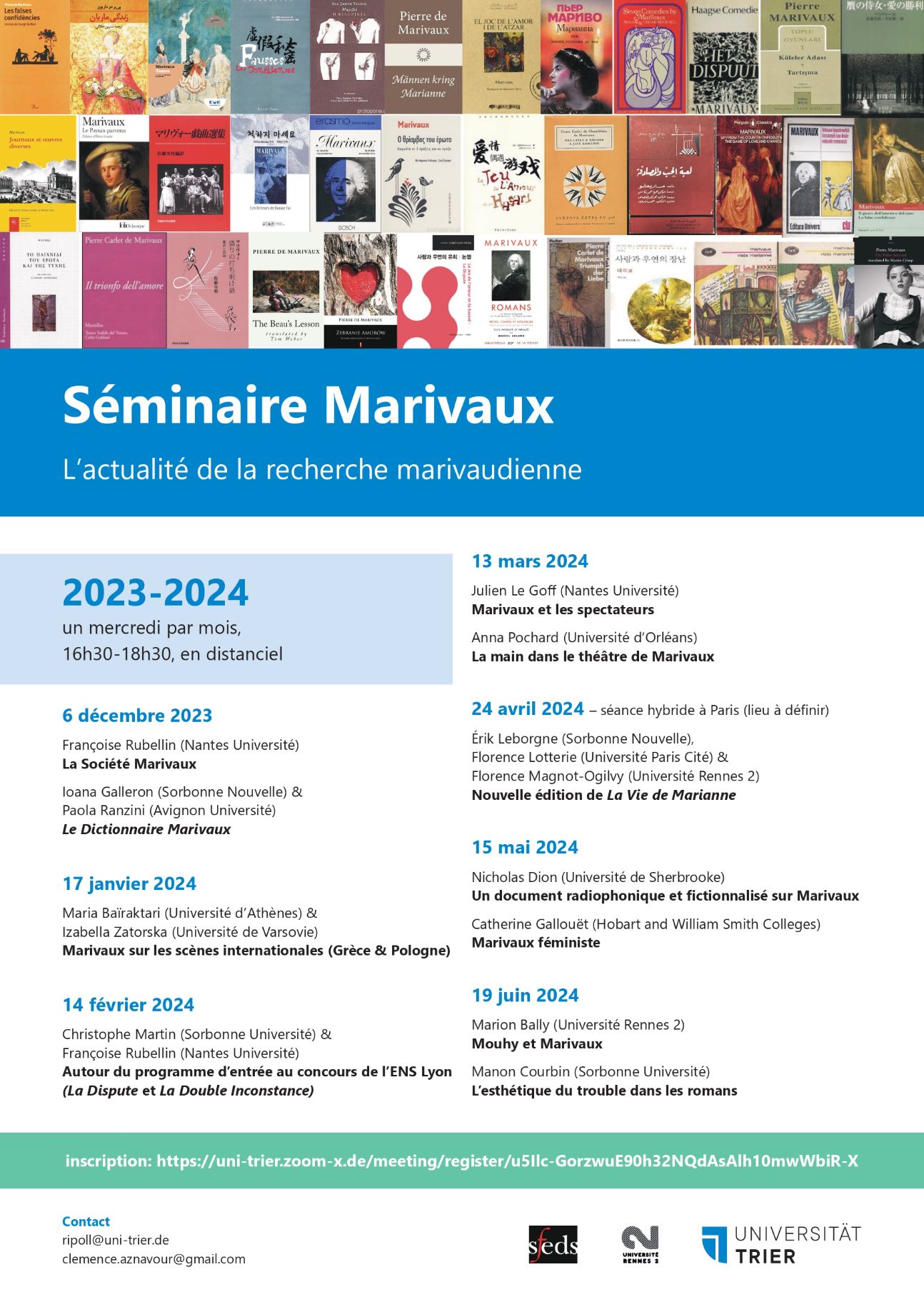 Séminaire Marivaux : Marion Bally (Université Rennes 2) et Manon Courbin (Sorbonne Université)