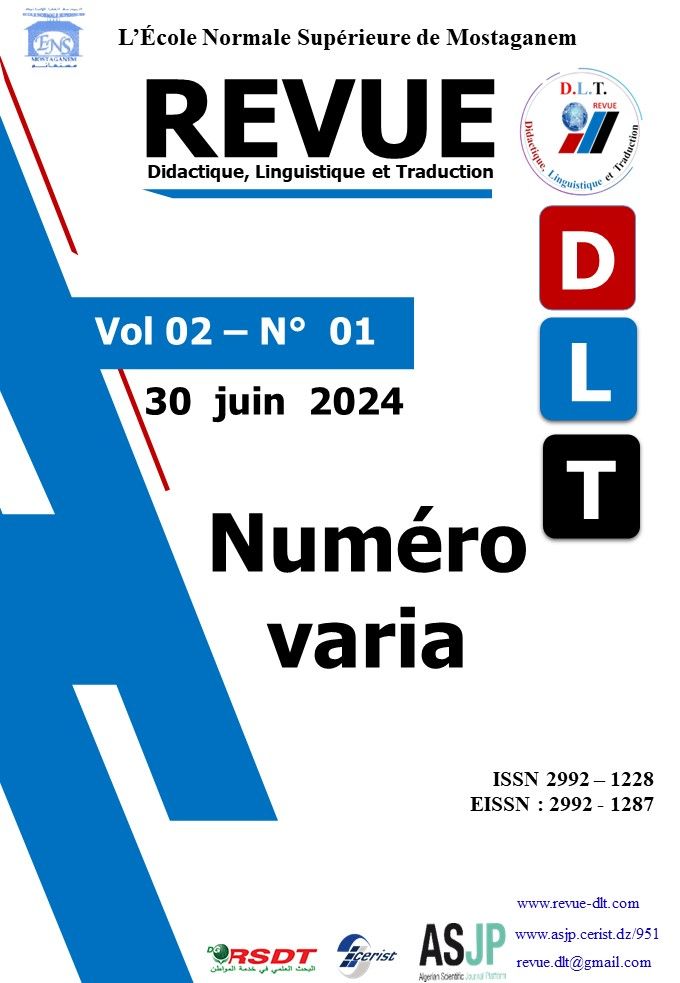 DLT, Didactique, Linguistique et Traduction, vol. 2, n° 1