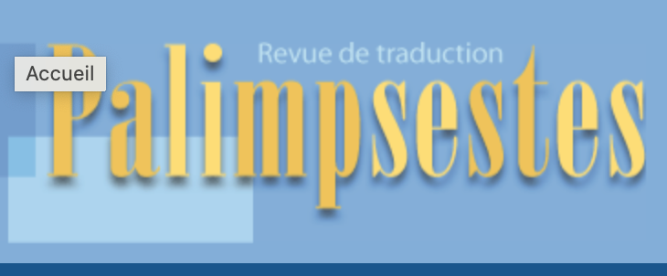 Palimpsestes, n° 37 :