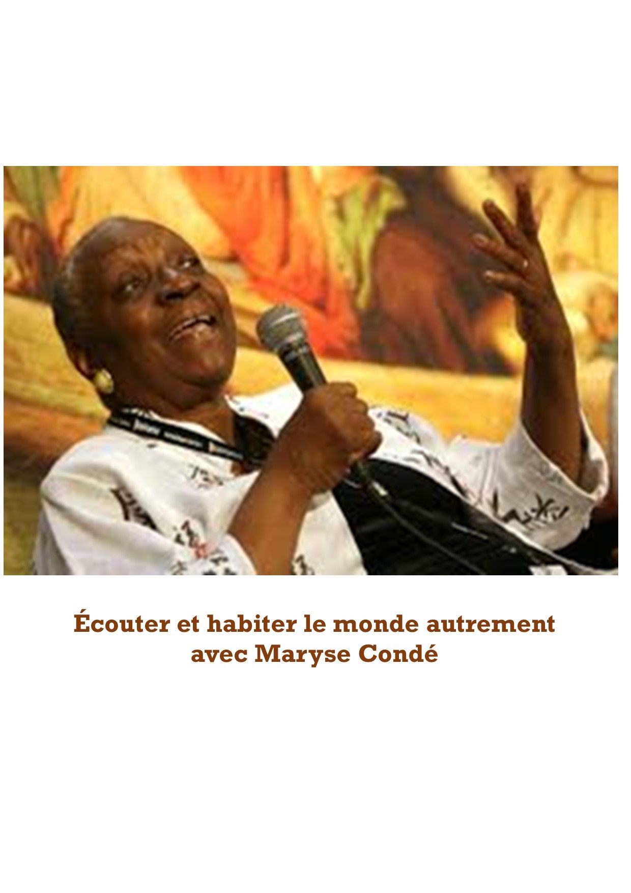 Écouter et habiter le monde autrement avec Maryse Condé (Yaoundé, Cameroun)