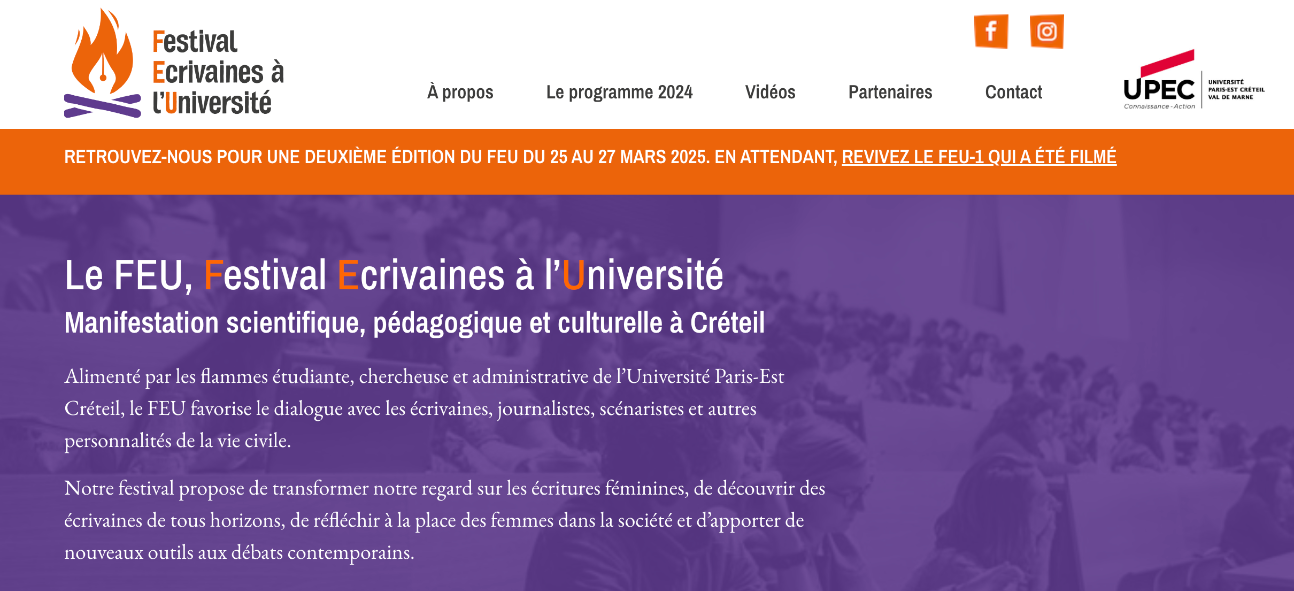 Administration et médiation de la culture pour le Festival Écrivaines à l’Université (FEU)