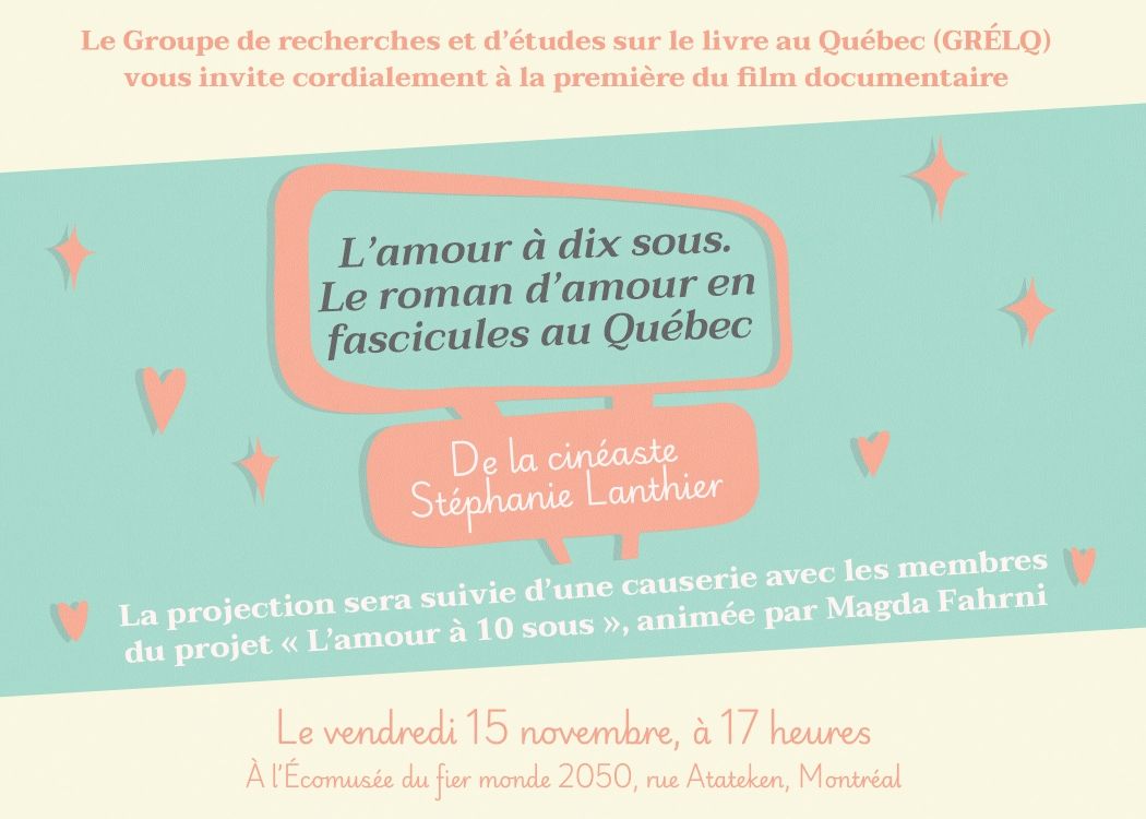 Première montréalaise du film L'amour à dix sous (Montréal)