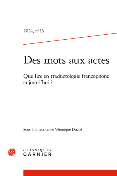 Des mots aux actes, n° 13 :