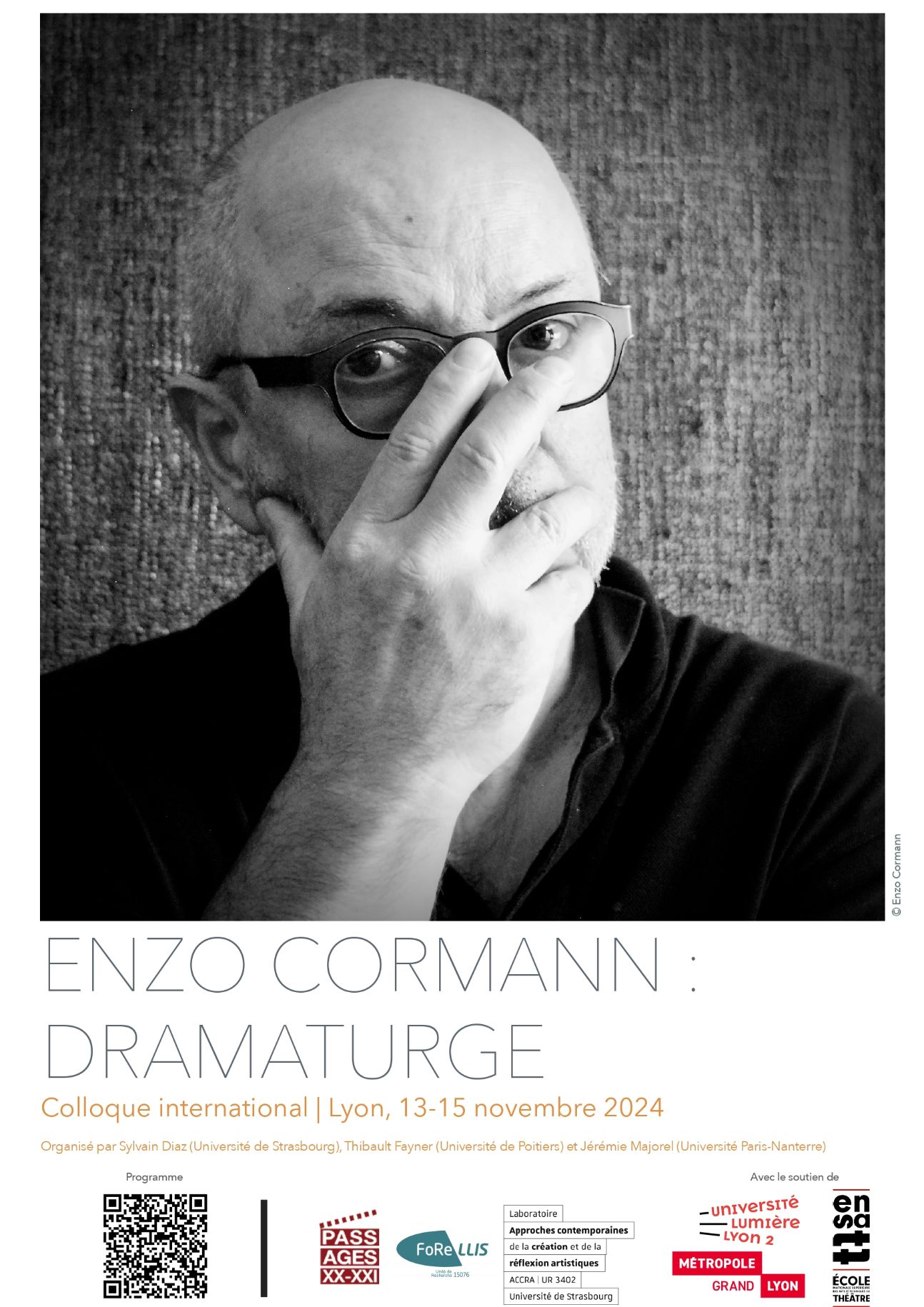 Enzo Cormann dramaturge (Lyon)