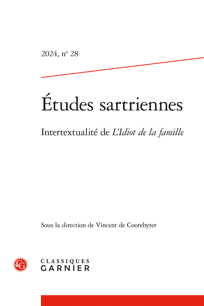 Études sartriennes 2024, n° 28 :